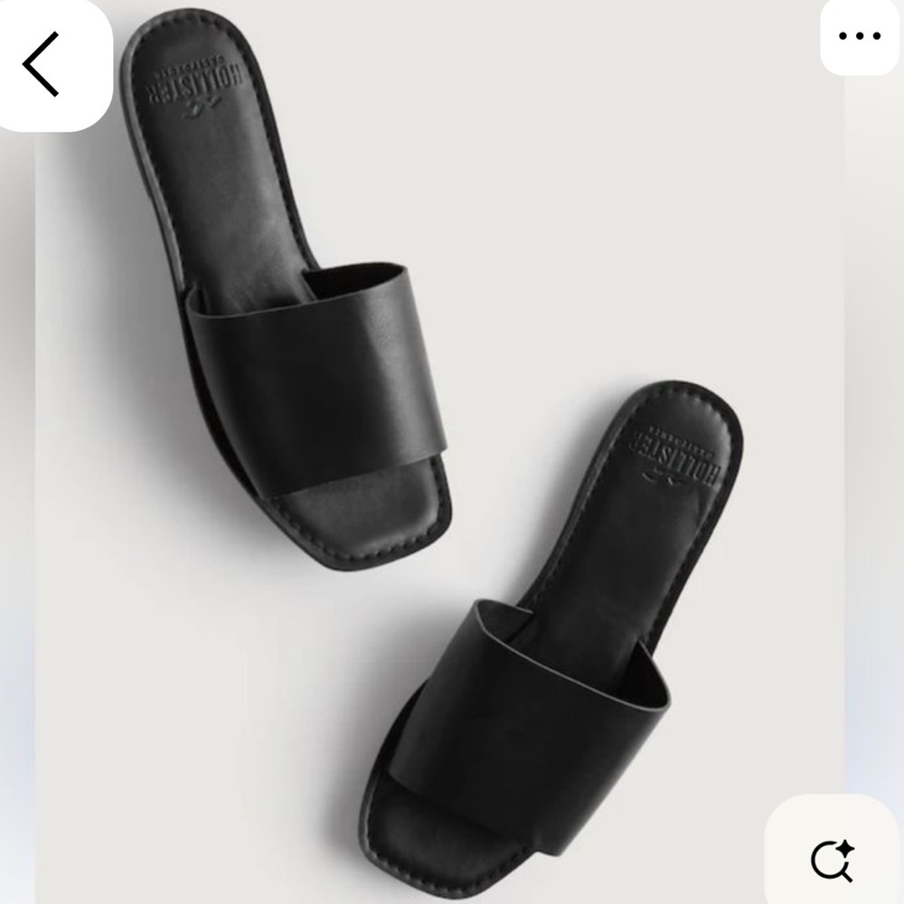 Hollister Classic Black Slides - Like New condition
